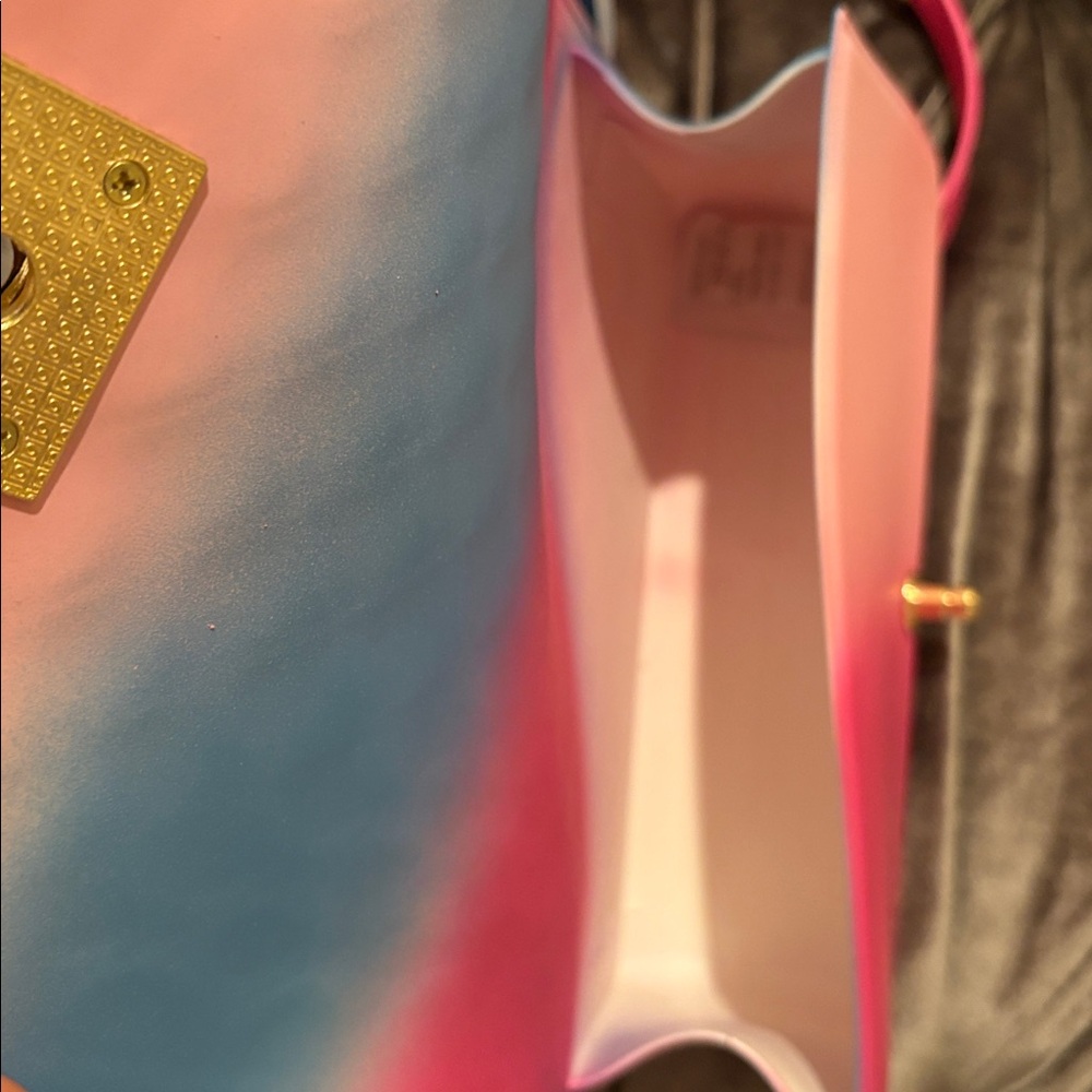 Chic Pink and Blue Quilted Women's Bag - Picture 3 of 3